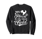 My Heart Is That Field Soccer Designer Sweatshirt - Streetwear Style Unisex