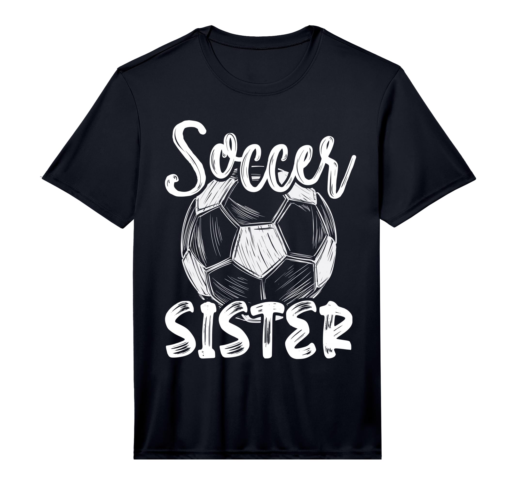 Soccer Sister Family Matching Team T-Shirt - Fun Novelty Design Unisex