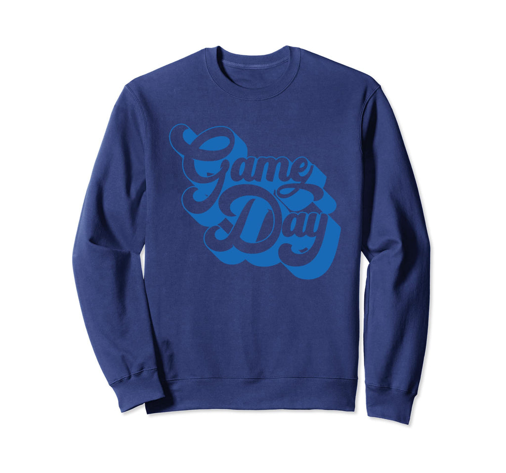 Game Day Blue Sports Soccer Football Sweatshirt - Aesthetic Graphic Unisex
