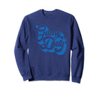 Game Day Blue Sports Soccer Football Sweatshirt - Aesthetic Graphic Unisex