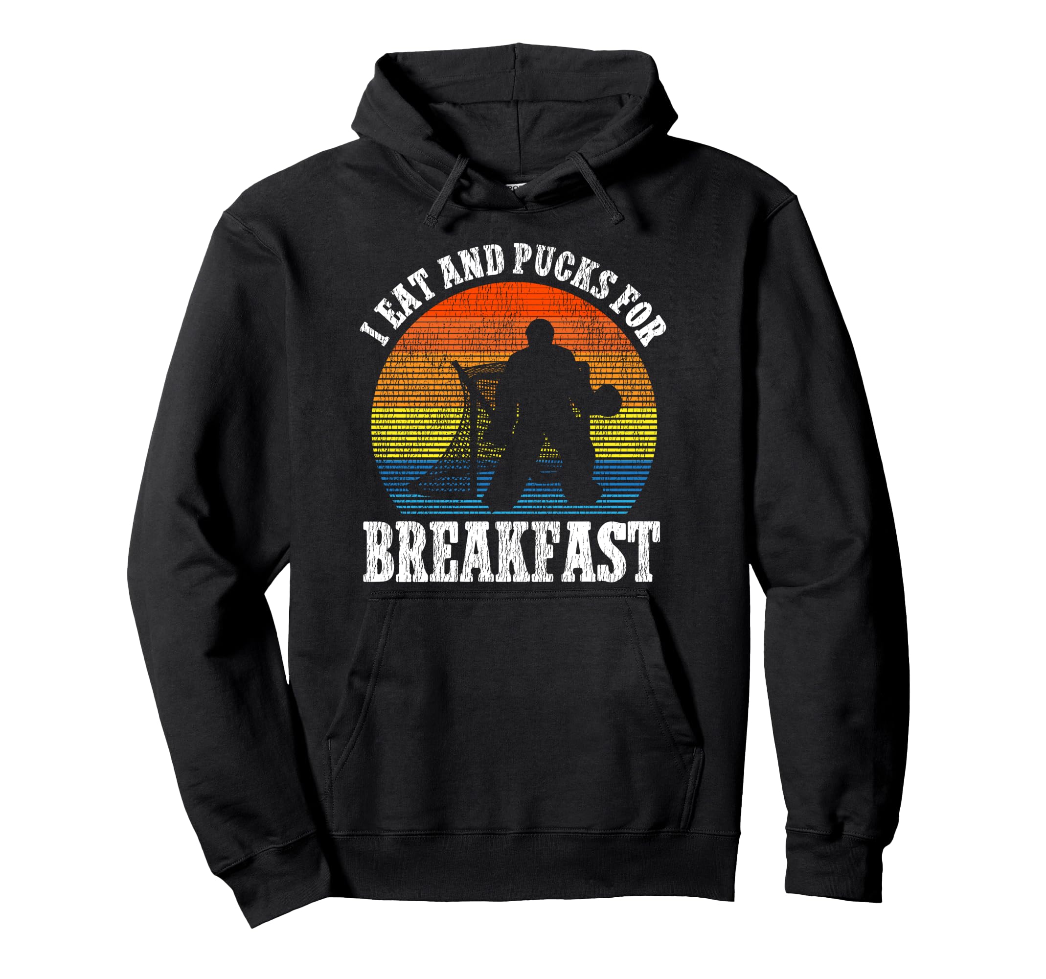 Ice Hockey Goalie Goalkeeper I Eat Ice Hoodie - Trendy Graphic for Adults