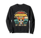 Cat Ball Is Love Soccer Ball Soccer Sweatshirt - Minimalist Print Unisex