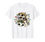 Soccer Snowman Soccer T-Shirt - Casual Everyday Wear Men Women