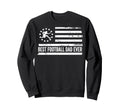 Football Coach Us American Flag Sweatshirt - Minimalist Print Unisex