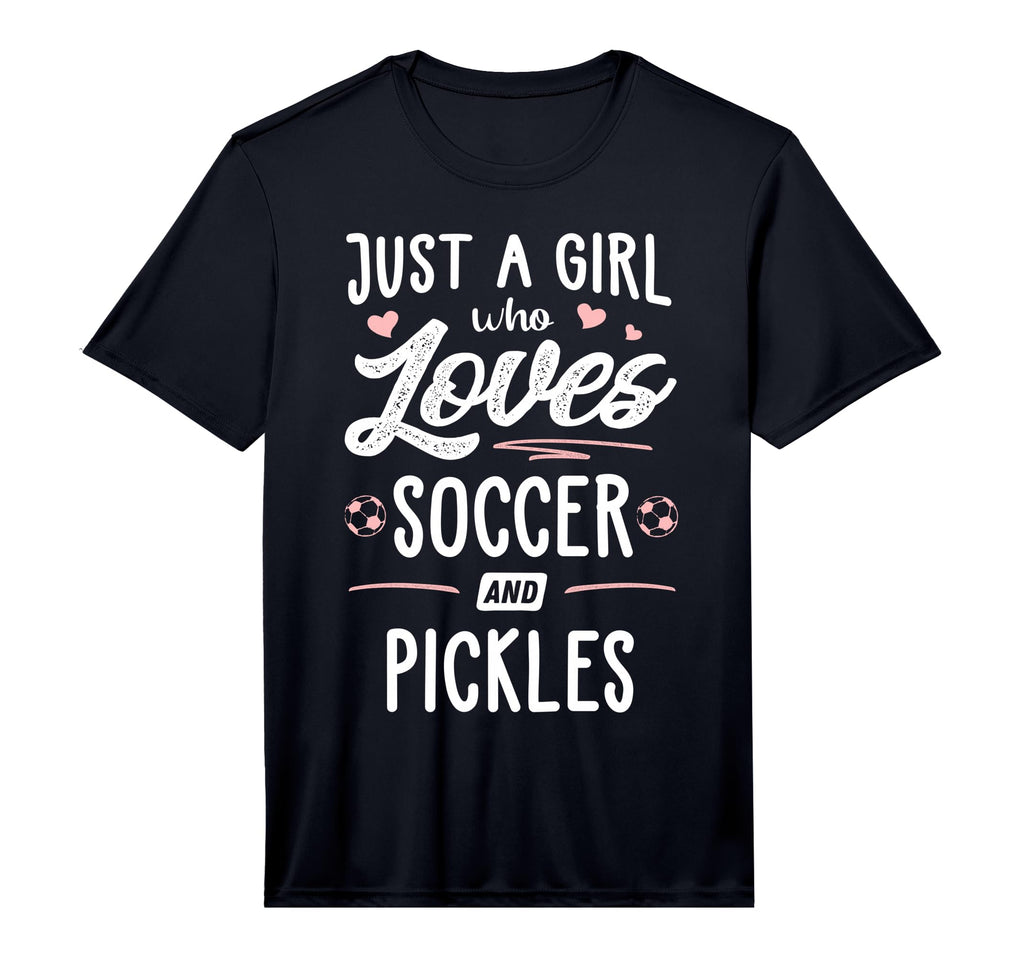 Just Who Loves Soccer And Pickles Gift T-Shirt - Graphic Print Unisex