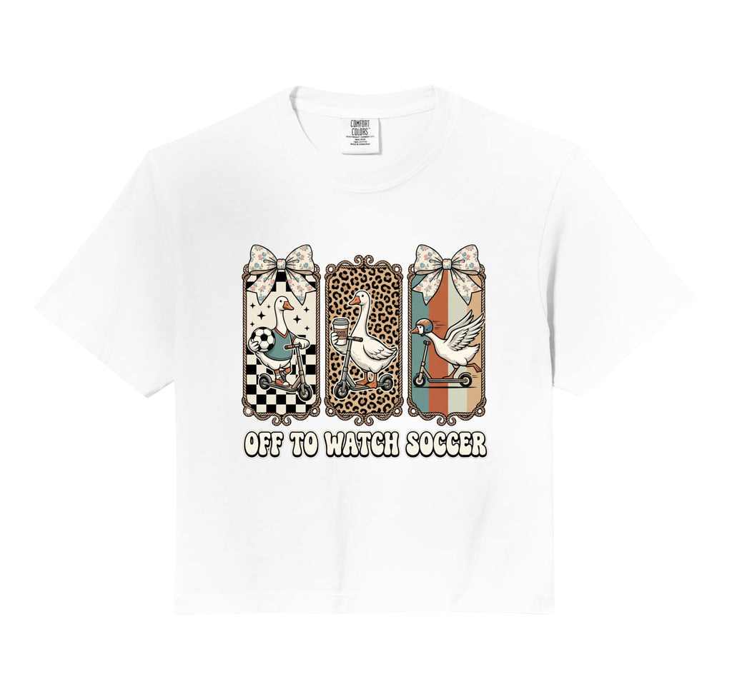 Off To Watch Soccer Silly Goose Funny Hoodie - Custom Art Print Unisex