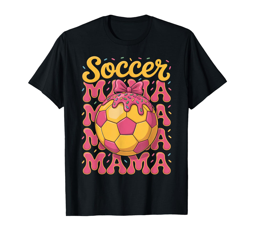 Soccer Mama Ice Cream Drip Game Soccer T-Shirt - Graphic Print for Adults