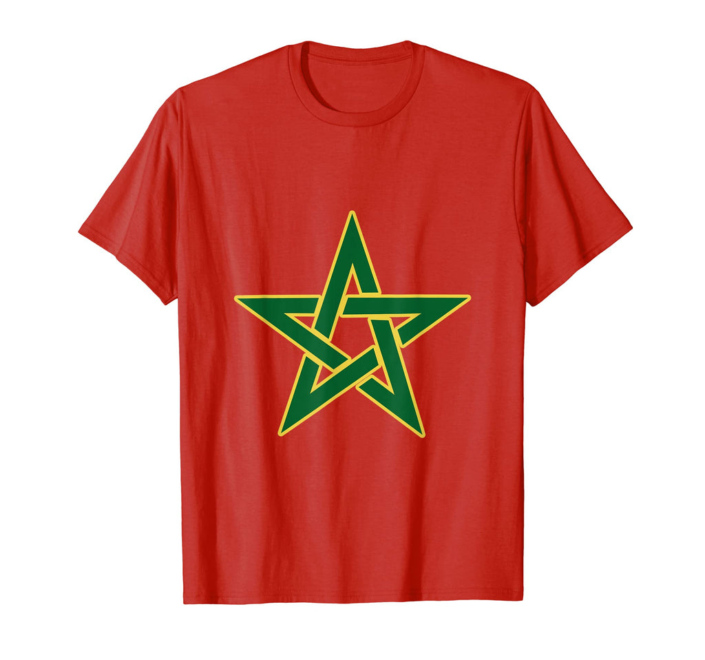 Moorish American Morocco Flag T-Shirt - Novelty Apparel for Adults