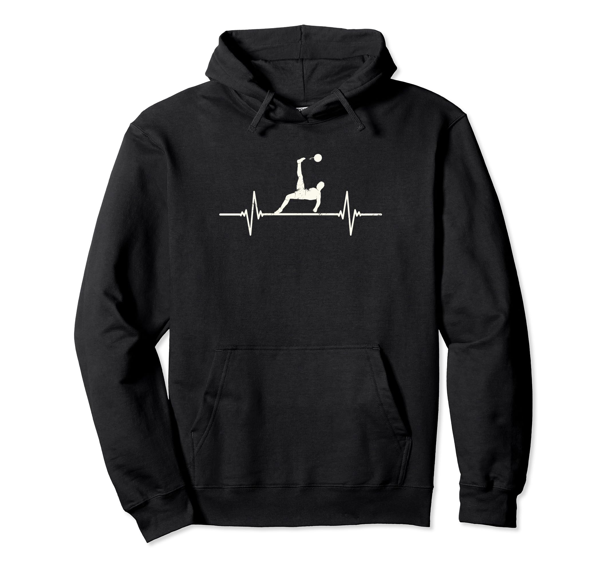Soccer Player Heartbeat Goalie Goalkeeper Hoodie - Graphic Print Unisex