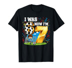 I Was 6 Now Im 7 Years Old Soccer T-Shirt - Fun Novelty Design for Adults