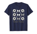 Soccer Mama Mom Soccer Mom Bow T-Shirt - Casual Everyday Wear for Adults
