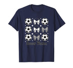 Soccer Mama Mom Soccer Mom Bow T-Shirt - Casual Everyday Wear for Adults