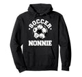 Soccer Nonnie Soccer Ball Distressed Hoodie - Novelty Apparel Men Women