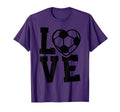 Love Heart Soccer Team Sport Fans T-Shirt - Novelty Apparel Men Women