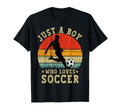 Just Who Loves Soccer Funny Soccer Lover T-Shirt - Graphic Print Unisex