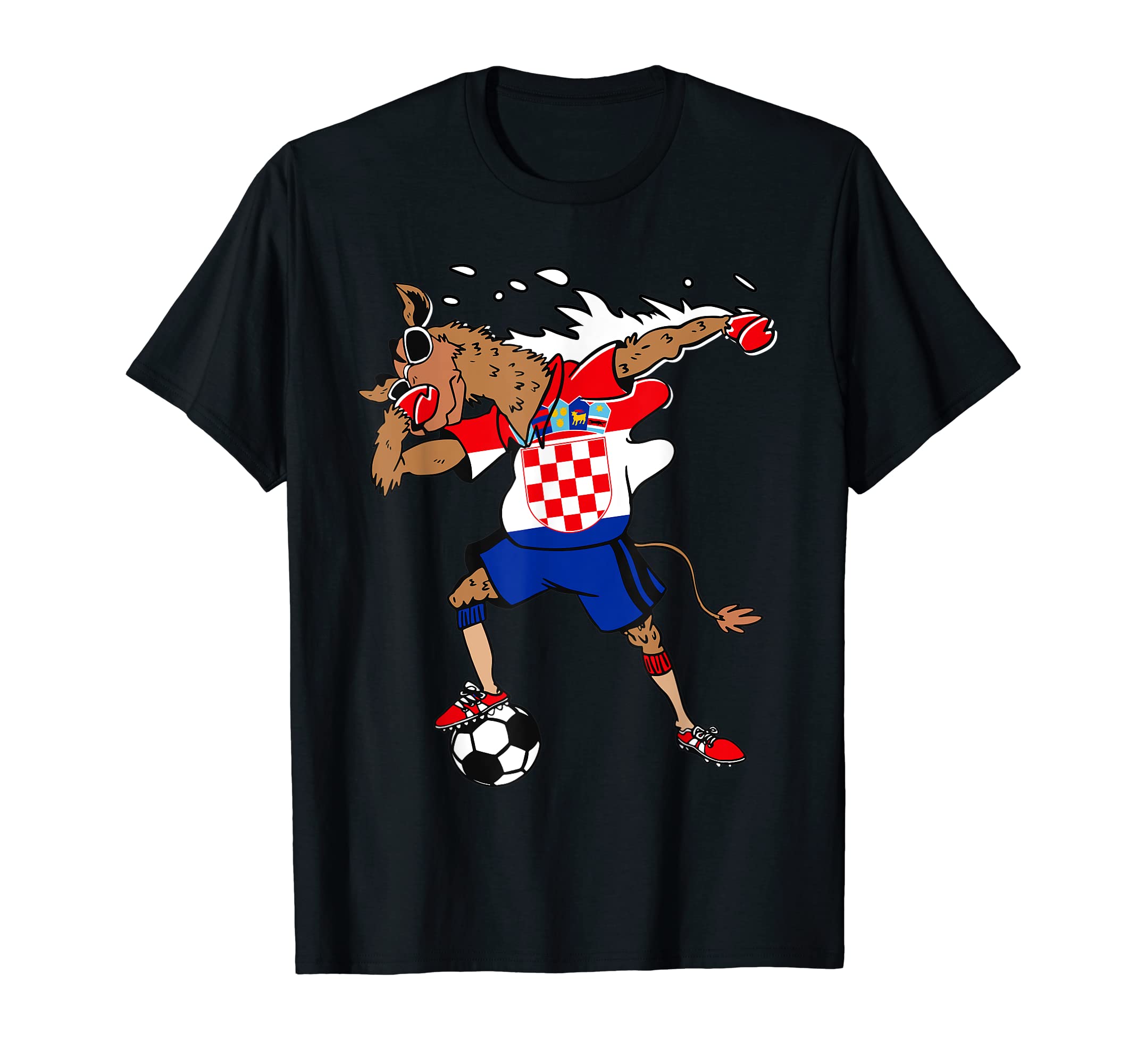 Croatian Camel Croatia Flag Soccer T-Shirt - Aesthetic Graphic for Adults
