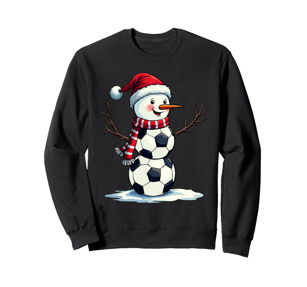 Funny Football Soccer Snowman Sweatshirt - Aesthetic Graphic Unisex