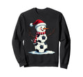 Funny Football Soccer Snowman Sweatshirt - Aesthetic Graphic Unisex