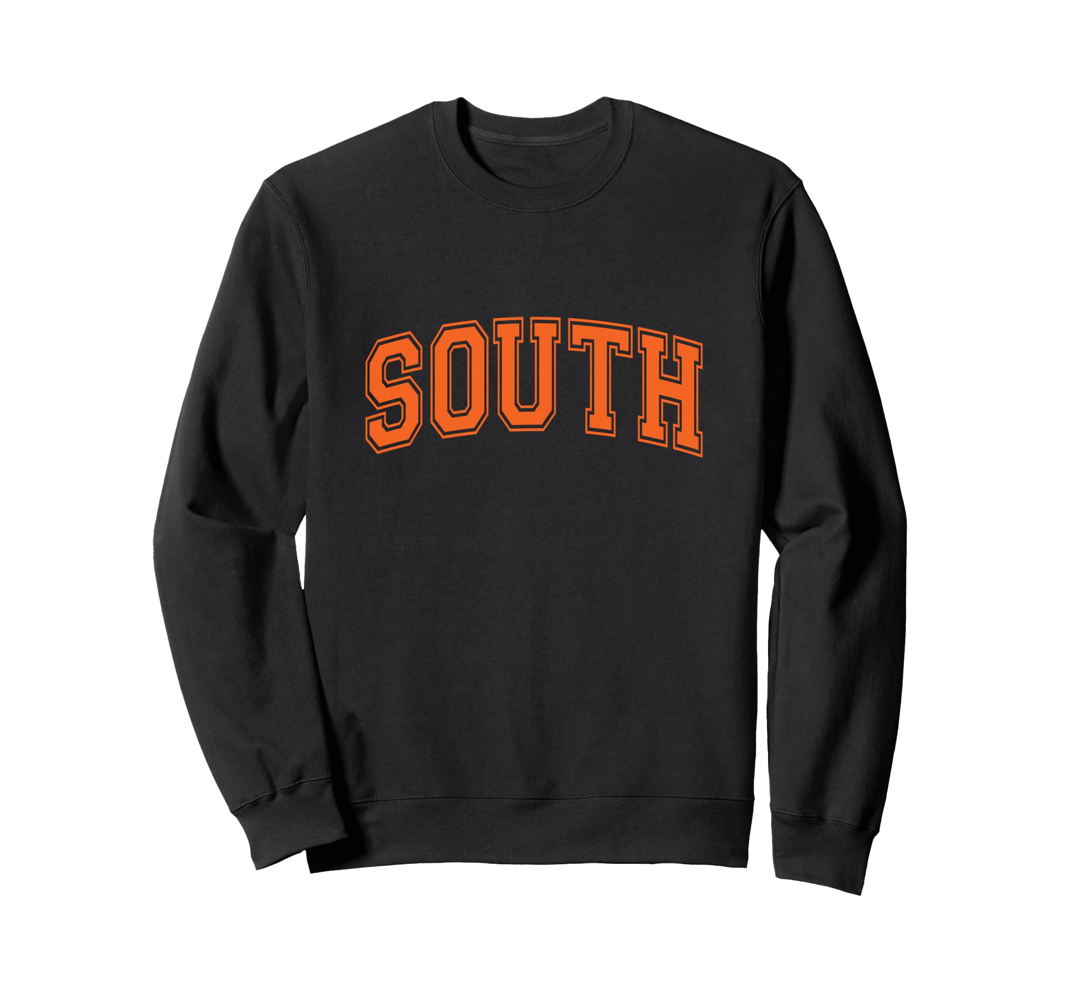 Orange South Team Colors Spirit Sweatshirt - Fun Novelty Design for Adults