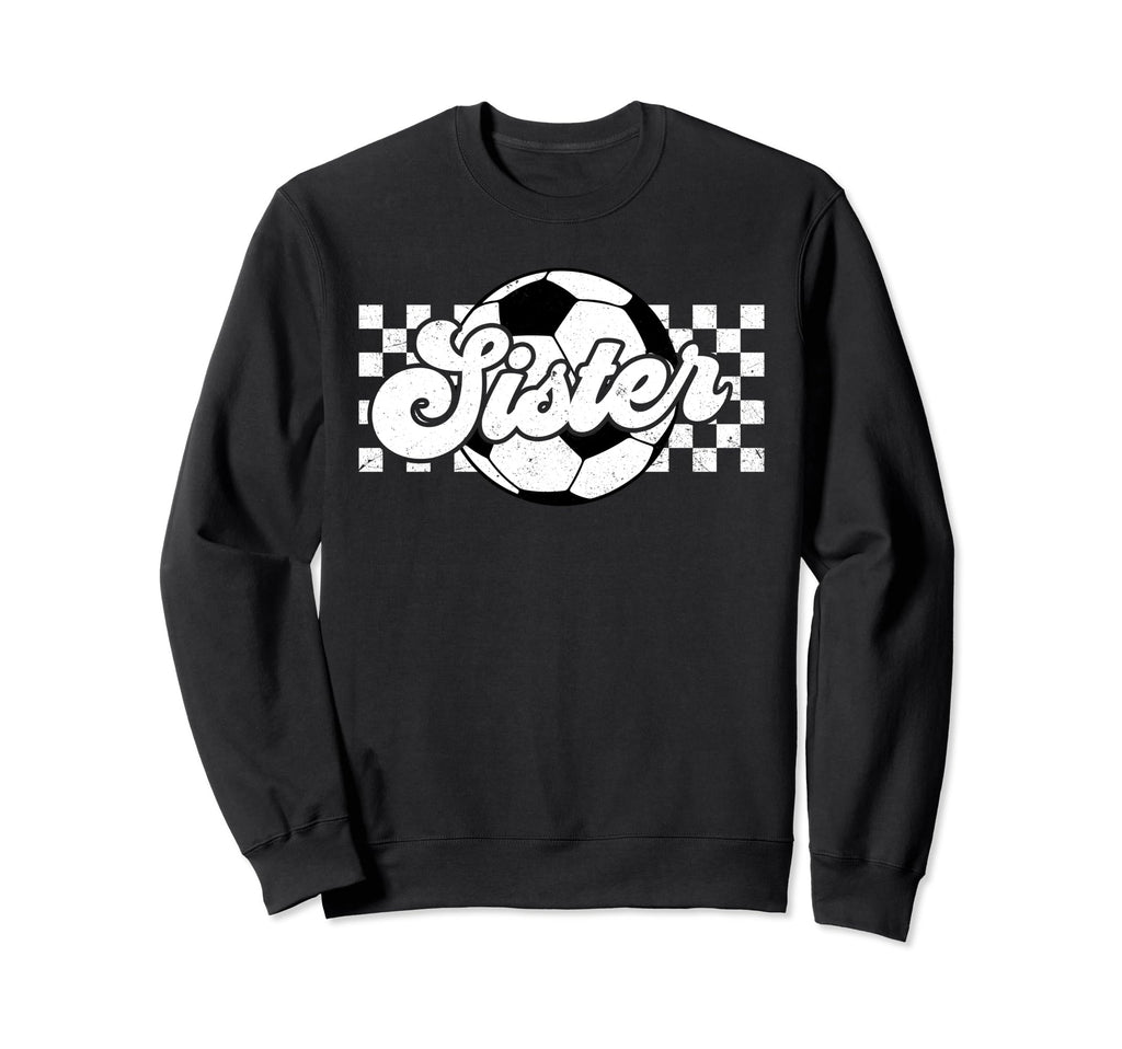 Soccer Sister Little Family Mothers Sweatshirt - Trendy Graphic for Adults