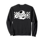 Soccer Sister Little Family Mothers Sweatshirt - Trendy Graphic for Adults