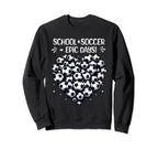 100 Days School Soccer Heart Love Sweatshirt - Graphic Print Men Women
