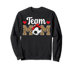 Team Mom Leopard Soccer Team Mom Soccer Sweatshirt - Trendy Graphic Unisex