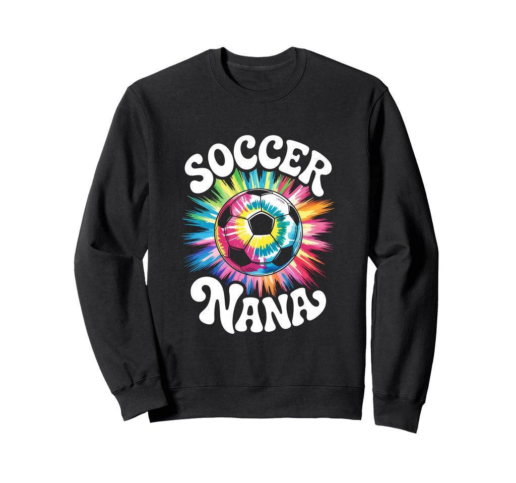Soccer Nana Grandma Tie Dye Sweatshirt - Aesthetic Graphic for Adults