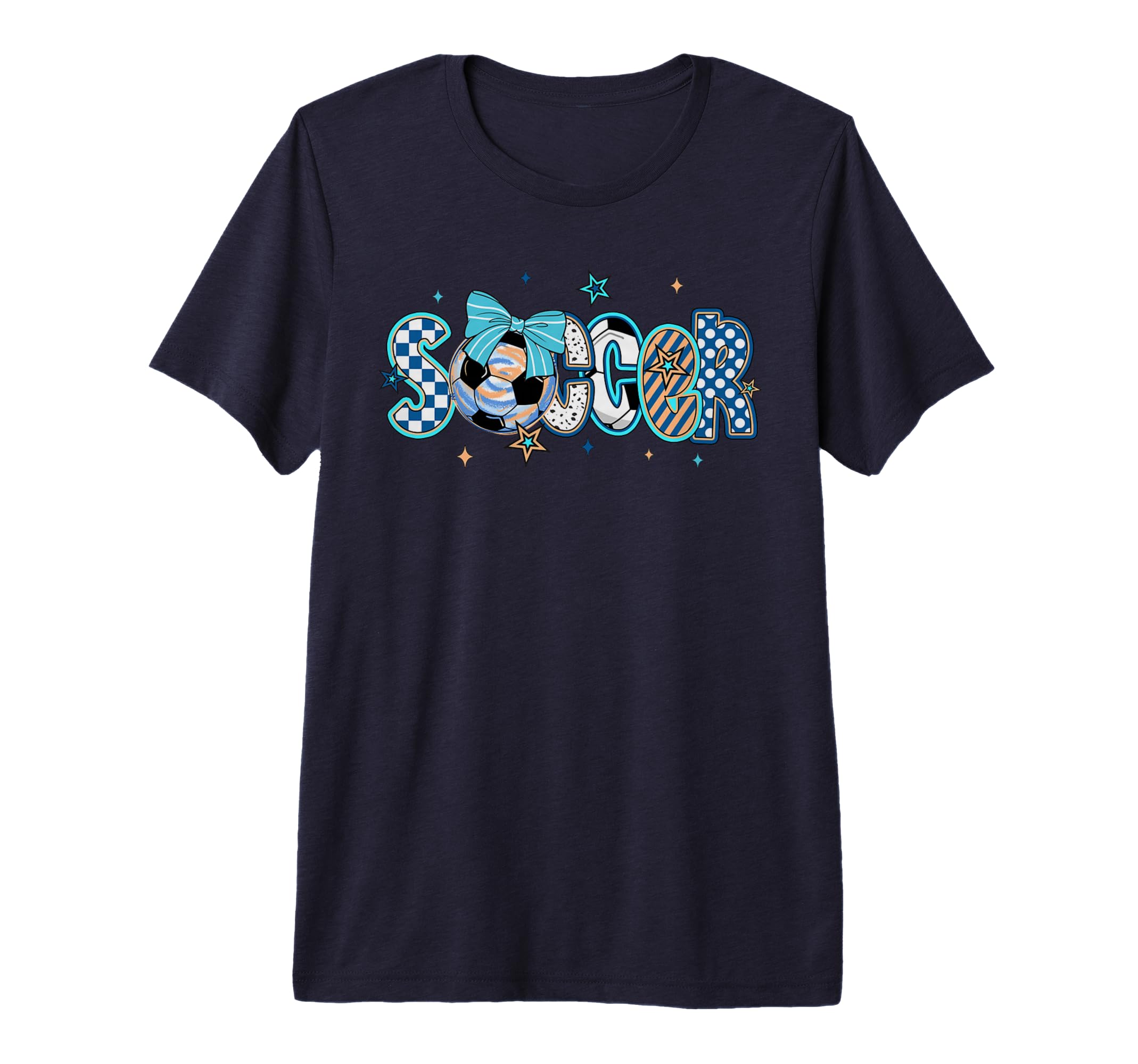 Soccer Preppy Soccer Game Day Mom Tri T-Shirt - Fun Novelty Design Unisex