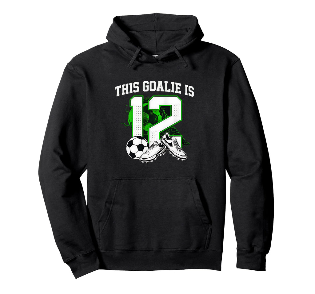 Funny 12Th Birthday Soccer Goalie And Hoodie - Minimalist Print Men Women