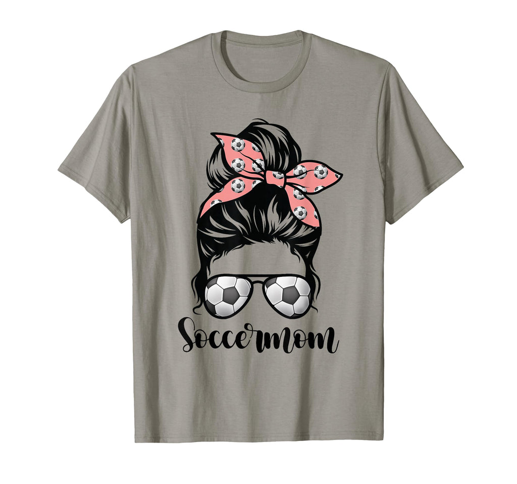 Soccer Mom Messy Bun Lovers Mother T-Shirt - Aesthetic Graphic for Adults