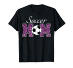 Soccer Mom Purple Leopard Funny Mothers T-Shirt - Minimalist Print Unisex