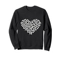 Heart Shaped Soccer Ball Pattern Sweatshirt - Streetwear Style for Adults