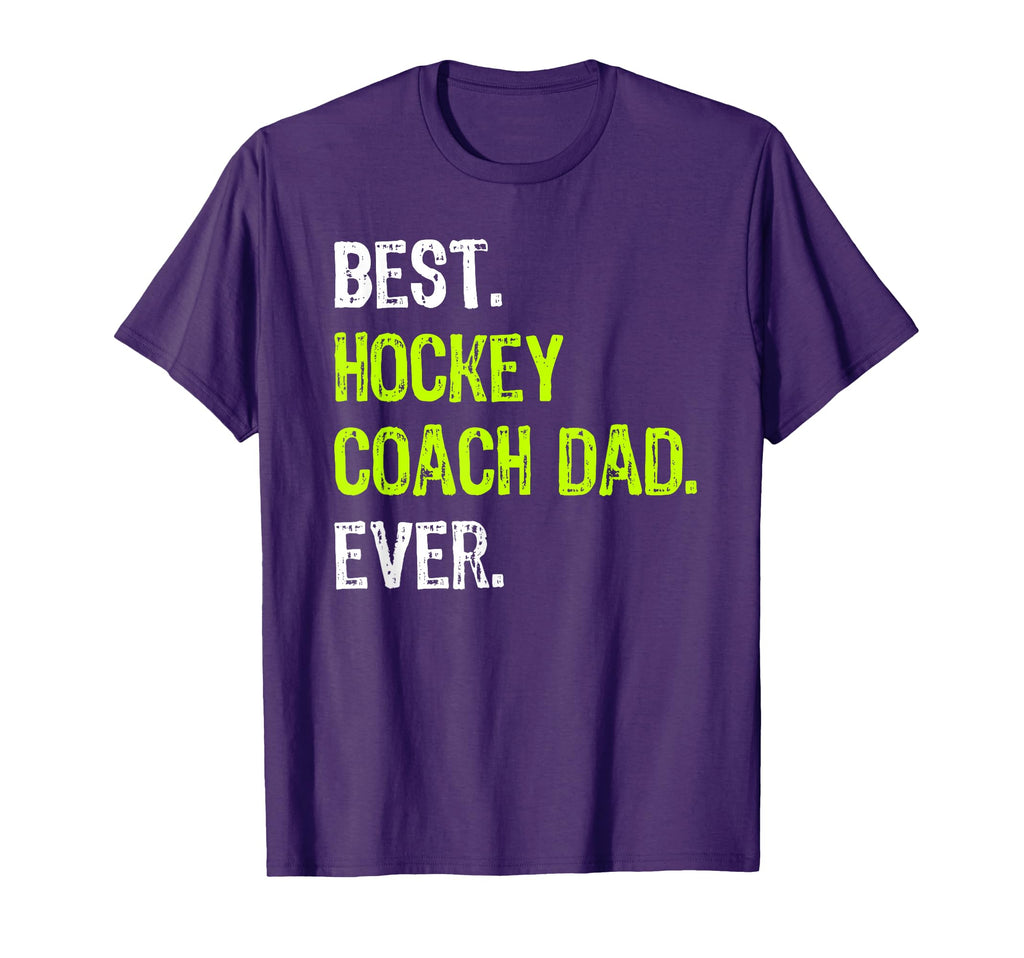 Best Hockey Coach Dad Ever Fathers Day T-Shirt - Minimalist Print Unisex