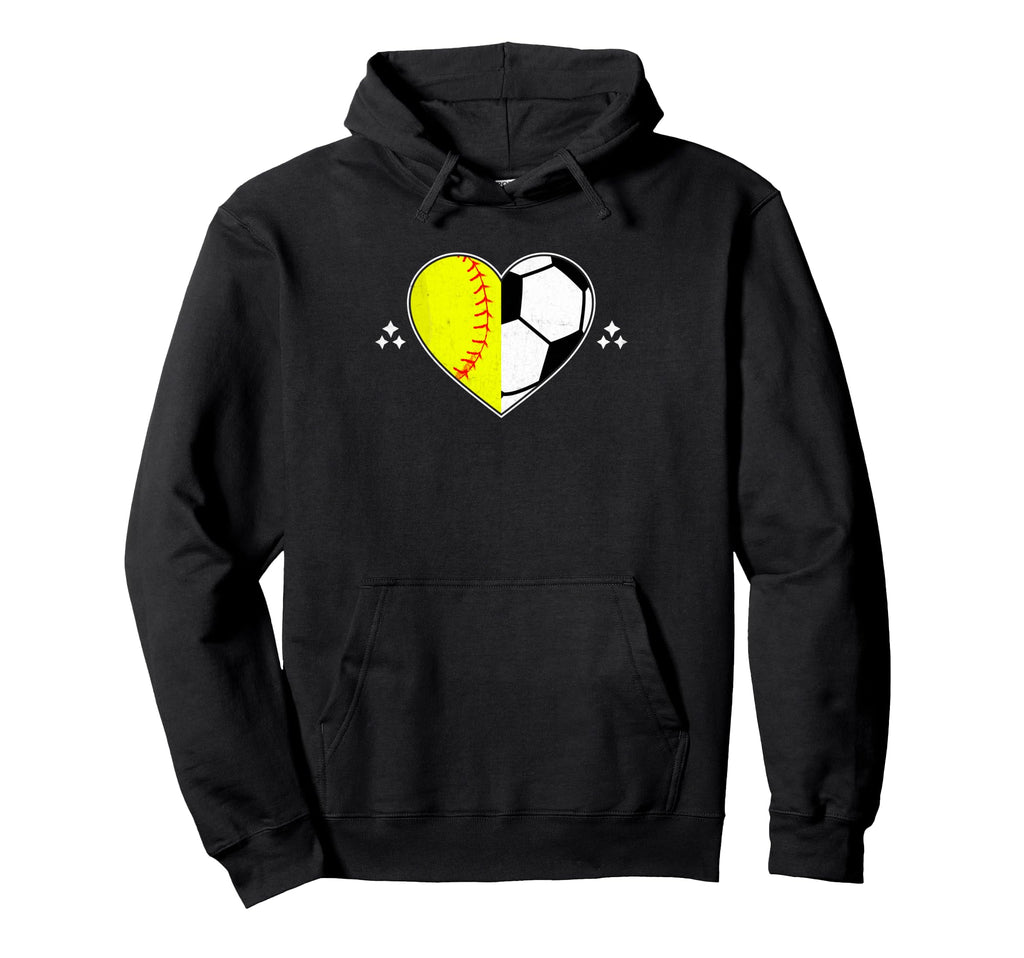 Soccer And Softball Heart Catcher Hoodie - Aesthetic Graphic Unisex