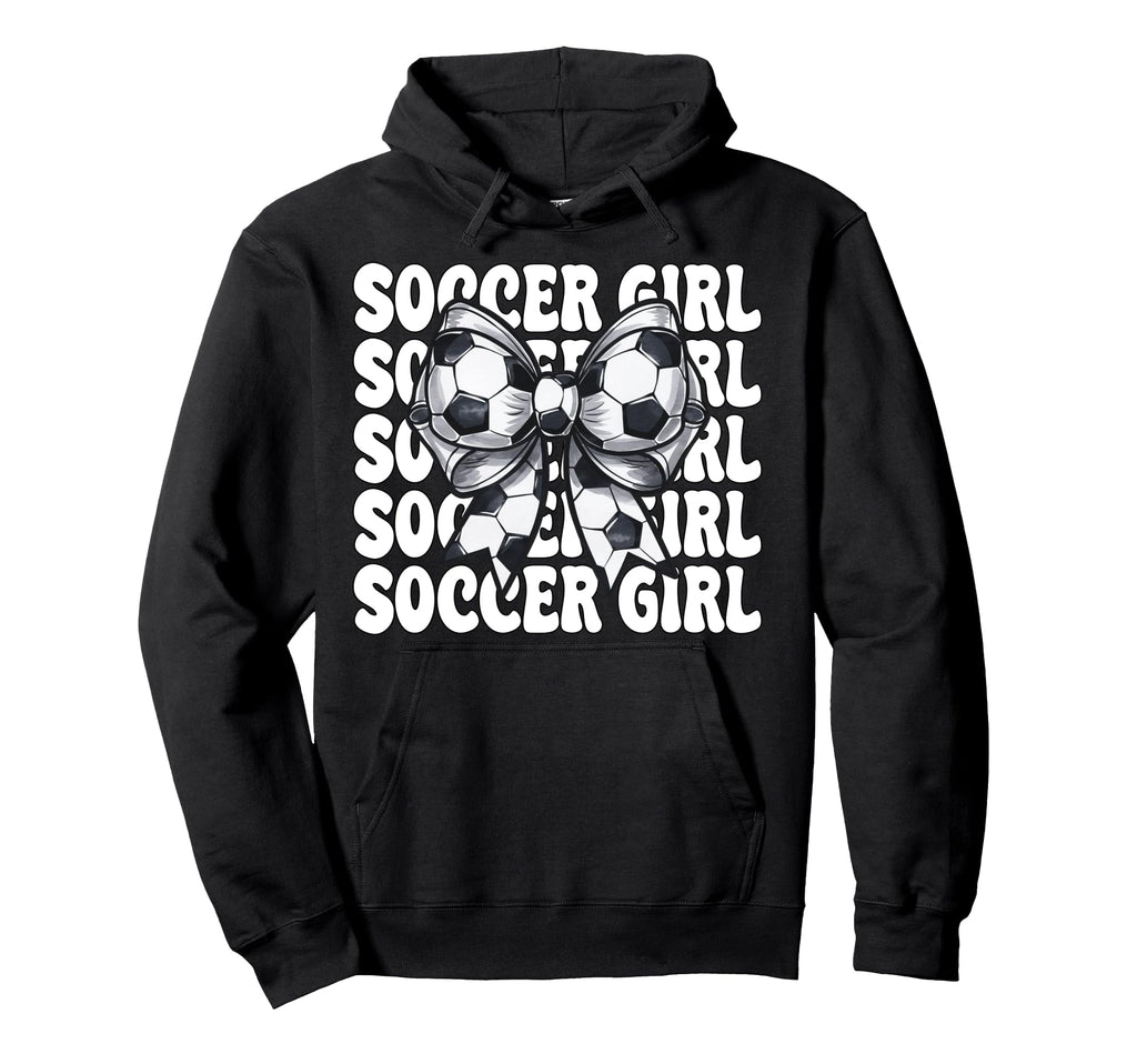 Soccer Soccer Mom Mothers Day Coquette Bow Hoodie - Minimalist Print Unisex