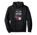 Funny Just Who Loves Soccer Hoodie - Unique Graphic Unisex