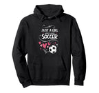 Funny Just Who Loves Soccer Hoodie - Unique Graphic Unisex