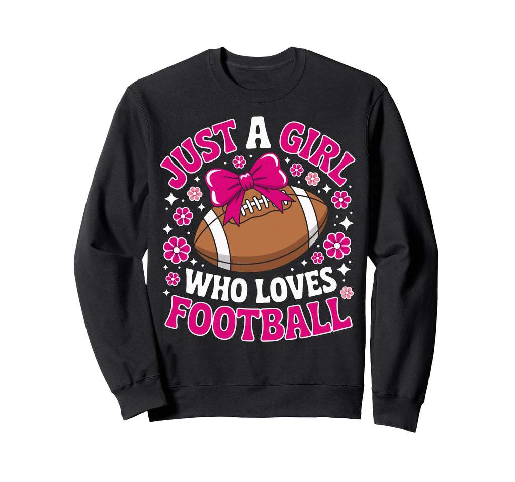 Just Who Loves Football Soccer Fans Sweatshirt - Graphic Print Unisex