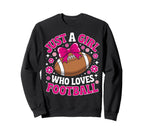 Just Who Loves Football Soccer Fans Sweatshirt - Graphic Print Unisex