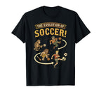Soccer Evolution Football Player T-Shirt - Casual Everyday Wear Men Women