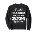 Proud Grandpa 2024 Senior Funny Sweatshirt - Fun Novelty Design for Adults