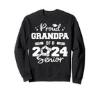 Proud Grandpa 2024 Senior Funny Sweatshirt - Fun Novelty Design for Adults