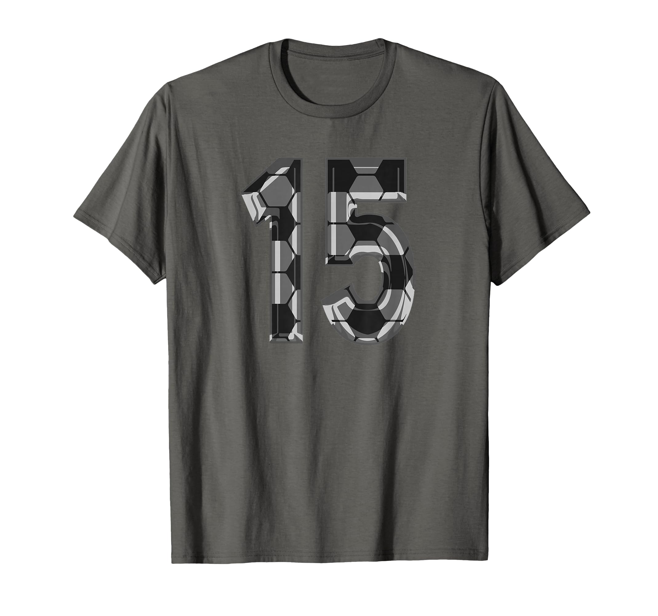 Soccer Number 15 Soccer 15 Jersey T-Shirt - Custom Art Print for Adults