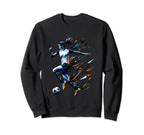 Polygon Art Soccer Sport Player Sweatshirt - Trendy Graphic Men Women