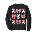 Coquette Bow Soccer Mom Family Sports Sweatshirt - Novelty Apparel Unisex
