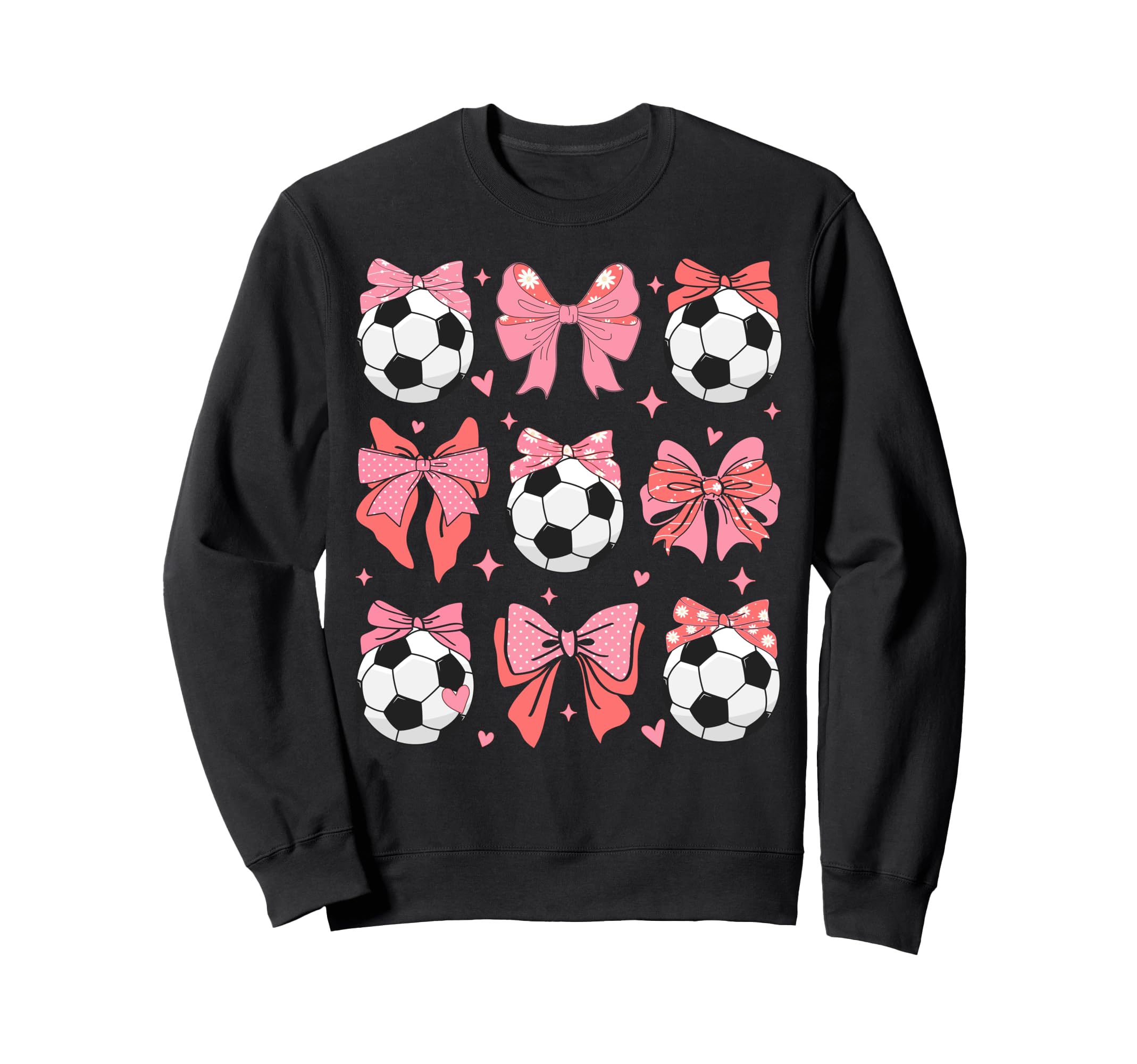 Coquette Bow Soccer Mom Family Sports Sweatshirt - Novelty Apparel Unisex
