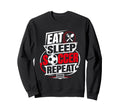 Eat Sleep Soccer Repeat Funny Sweatshirt - Novelty Apparel Men Women