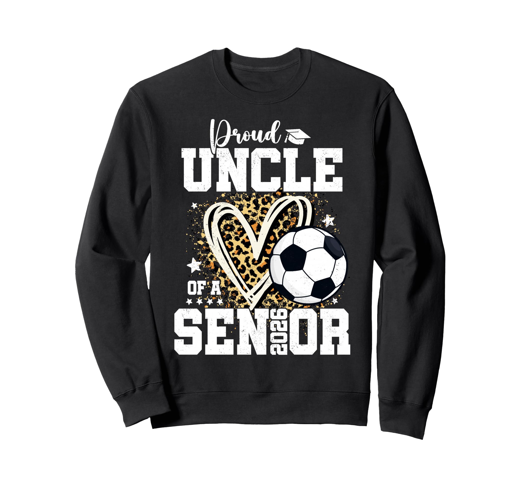 Proud Uncle 2026 Senior Soccer Sweatshirt - Graphic Print for Adults