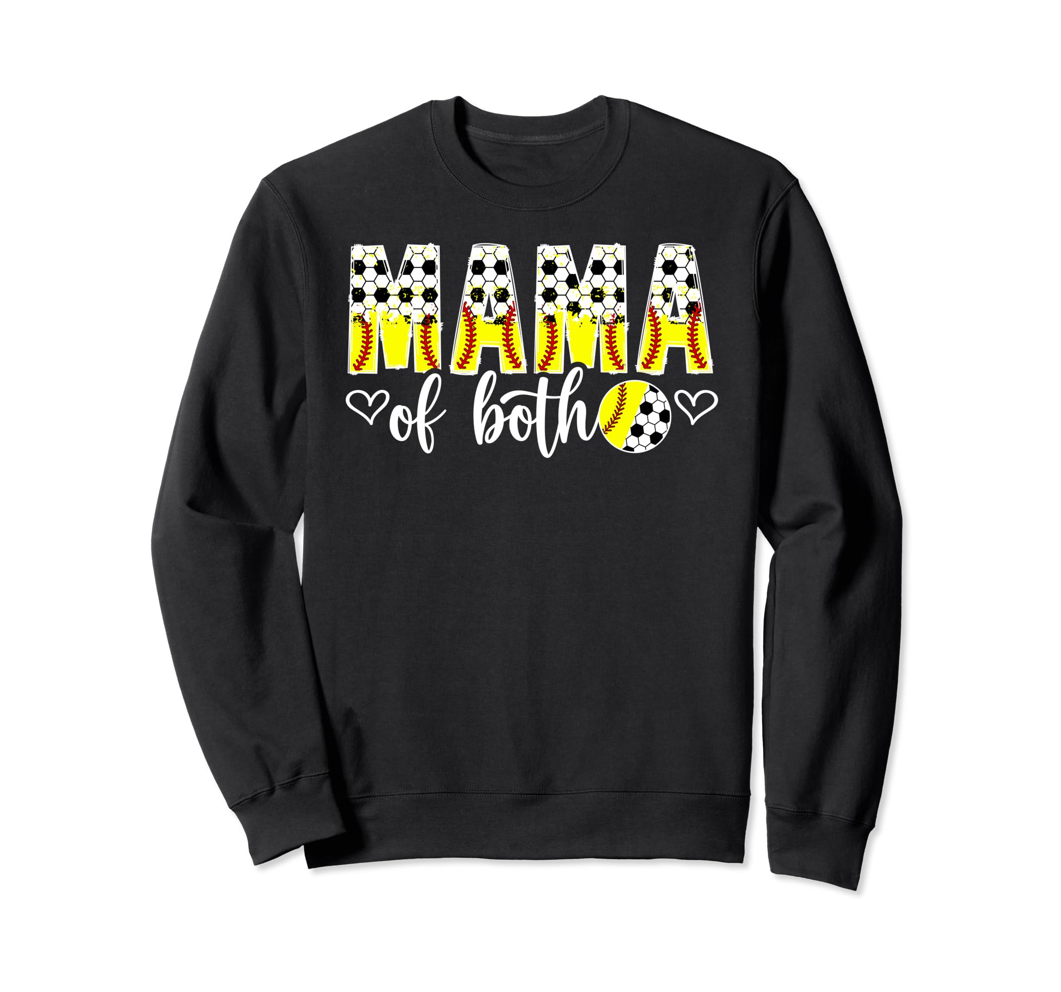 Mama Both Softball Soccer Mom Sweatshirt - Novelty Apparel for Adults